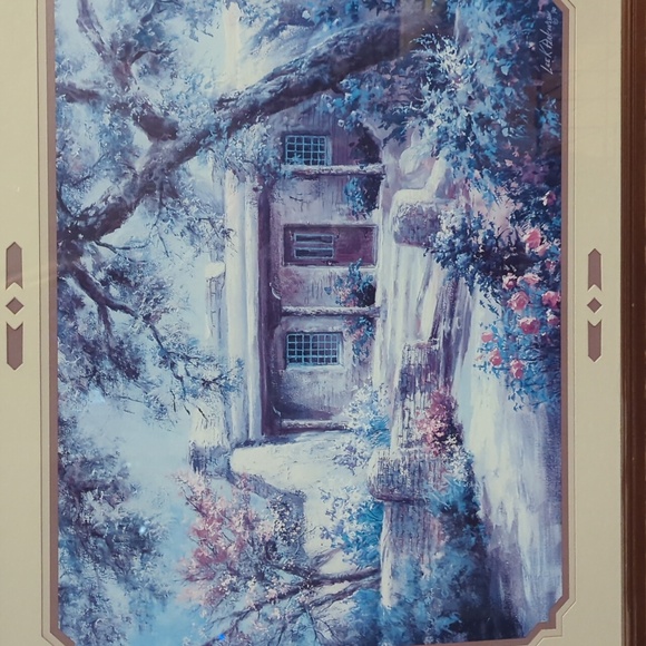 Vintage 1990 Lee K. Parkinson professional Framed Print Hecienda - Picture 2 of 6